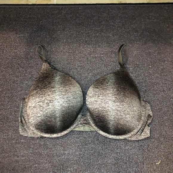 Victoria’s Secret Padded Perfect Coverage Black & Gray Bra Size 36D - Picture 1 of 6
